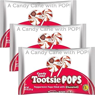 Candy Cane Tootsie Pops 9.6 Oz. Bags Pack Of 3