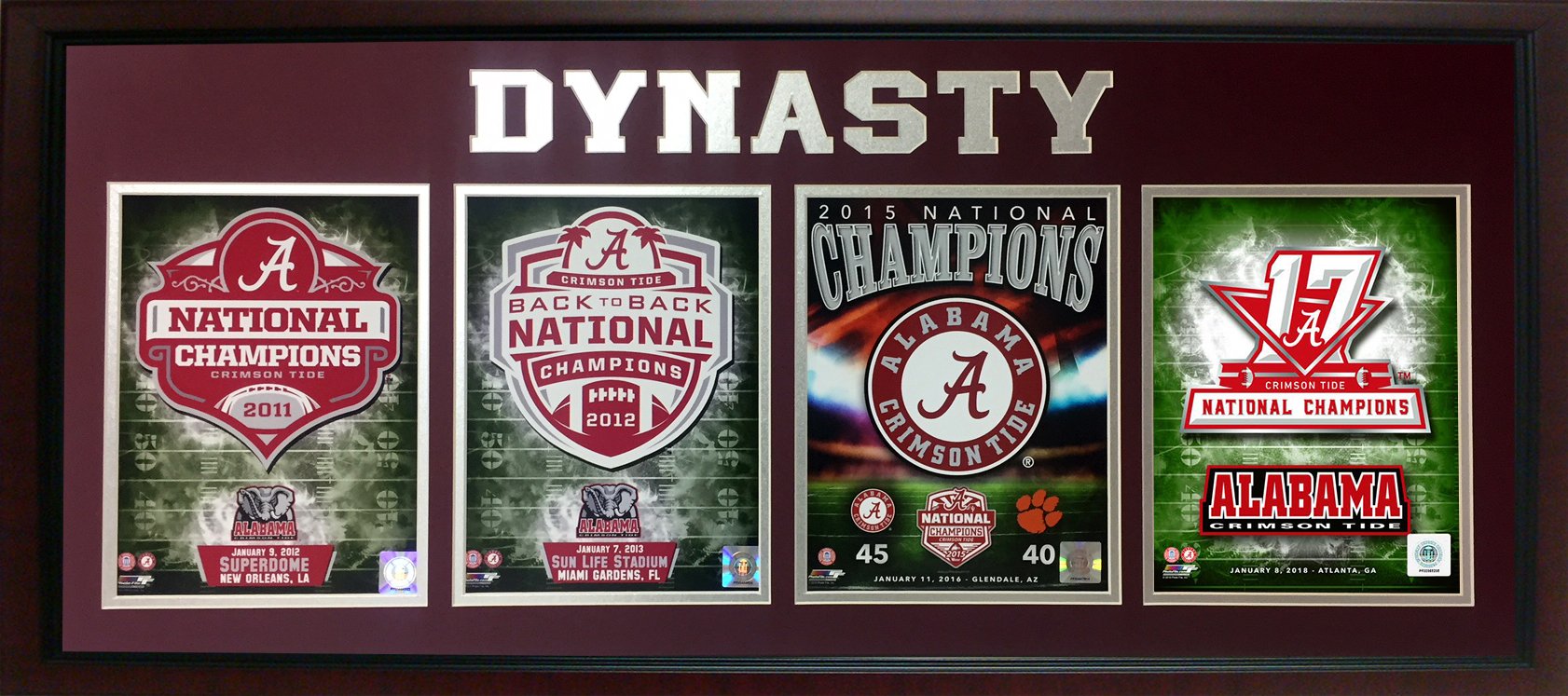 Encore15x35 Four Photo Frame - 2017 National Champion Alabama Crimson Tide
