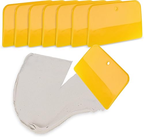 ABN Juego de 50 piezas de esparcidores de carrocería de automóvil, juego de aplicadores de relleno de cuerpo de plástico flexible de 4 pulgadas para