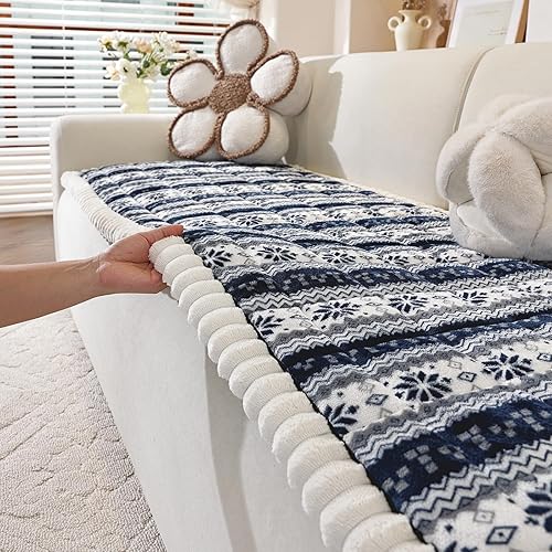 Funda cálida de felpa para sofá, funda de sofá para mascotas para sofás de 3 plazas, fundas de sofá lavables para mascotas, fundas antideslizantes