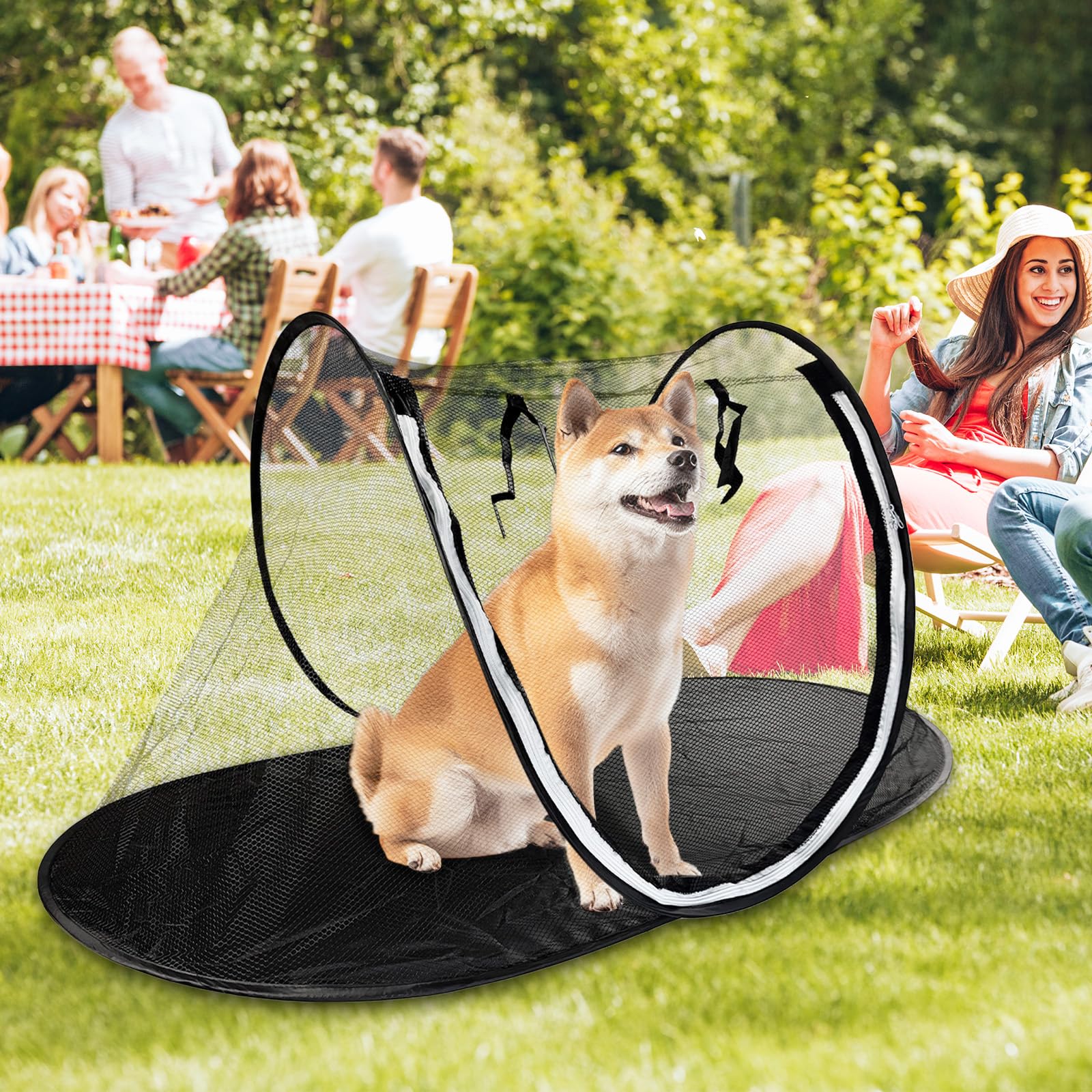 Outdoor-Haustierzelt, Tragbares Faltbares Haustiergehegezelt, Atmungsaktives Mini-Katzenzelt für Haustier, Außenspielzelt für Katzen Kleine Hunde auf Deck/Hof/Terrasse/Park/Camping