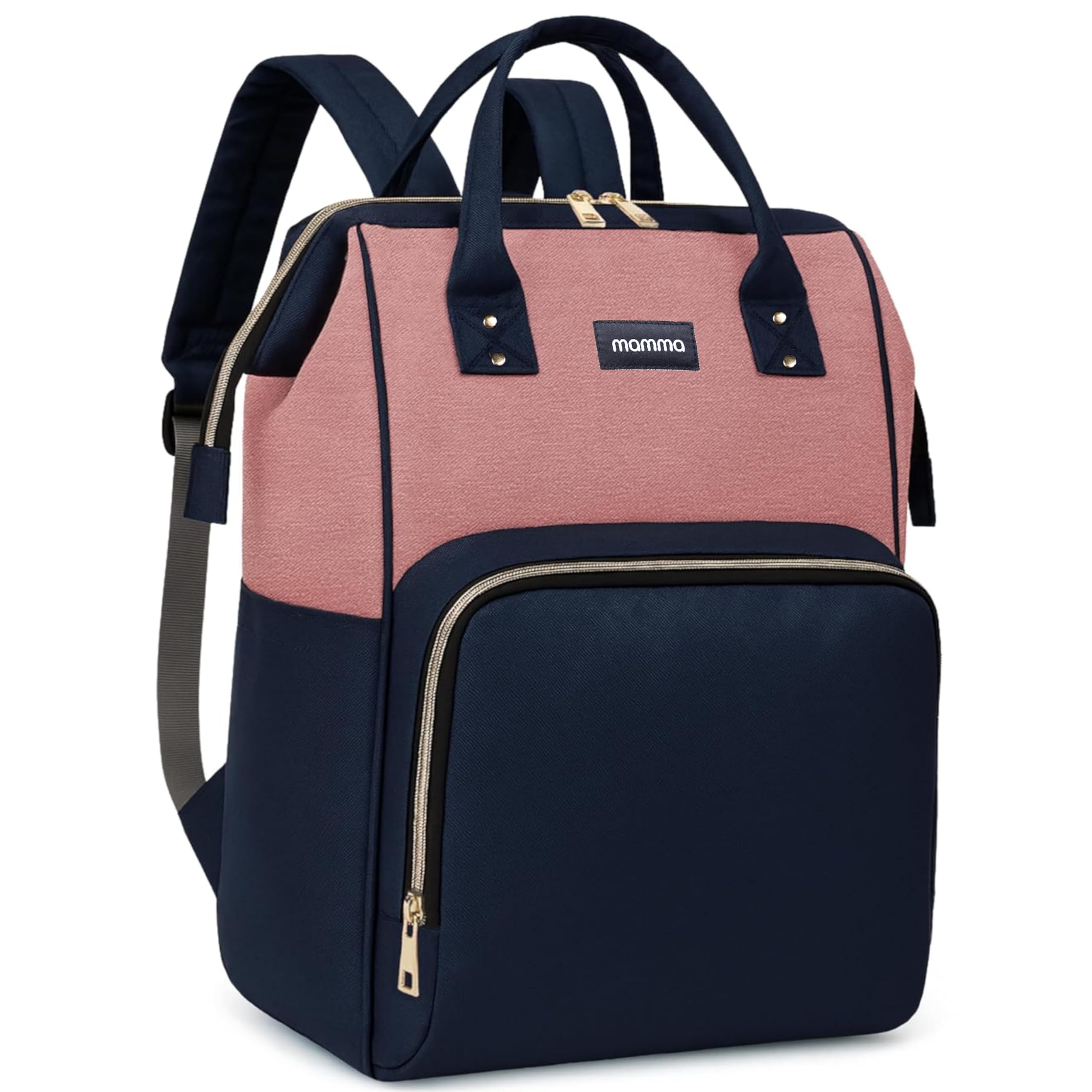 MAMMA Diaper Bag for Mothers for Travel, Baby Bag for Mother Travel, Hospital Bag for Delivery Women, Baby Diaper Bag for Mom, 12 Pockets Diaper Bags for Mothers with 9 Months Warranty