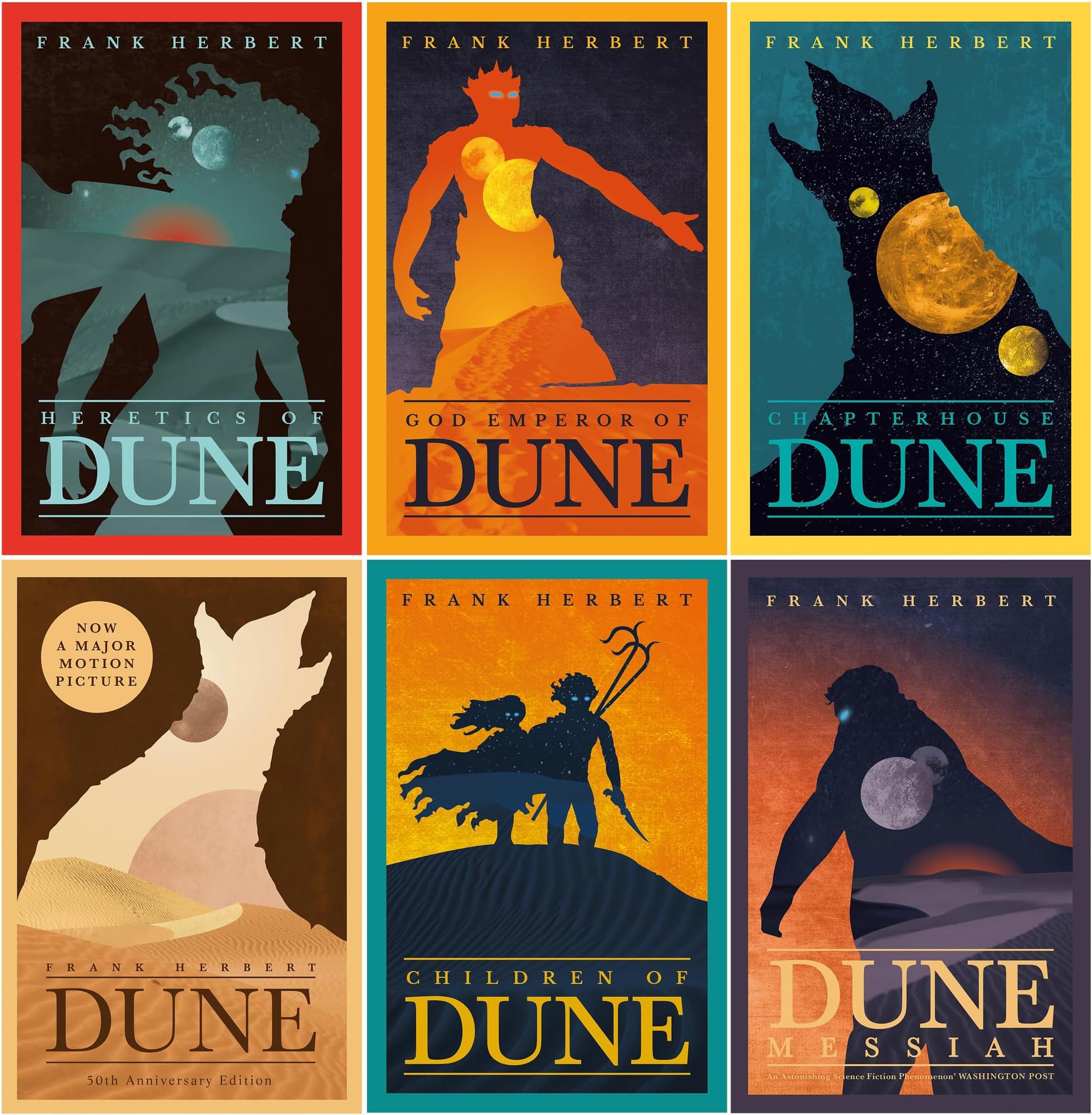 Dune Series 6 Books Collection Set (Dune, Dune Messiah, Children Of Dune, God Emperor Of Dune, Heretics Of Dune & Chapter House Dune)