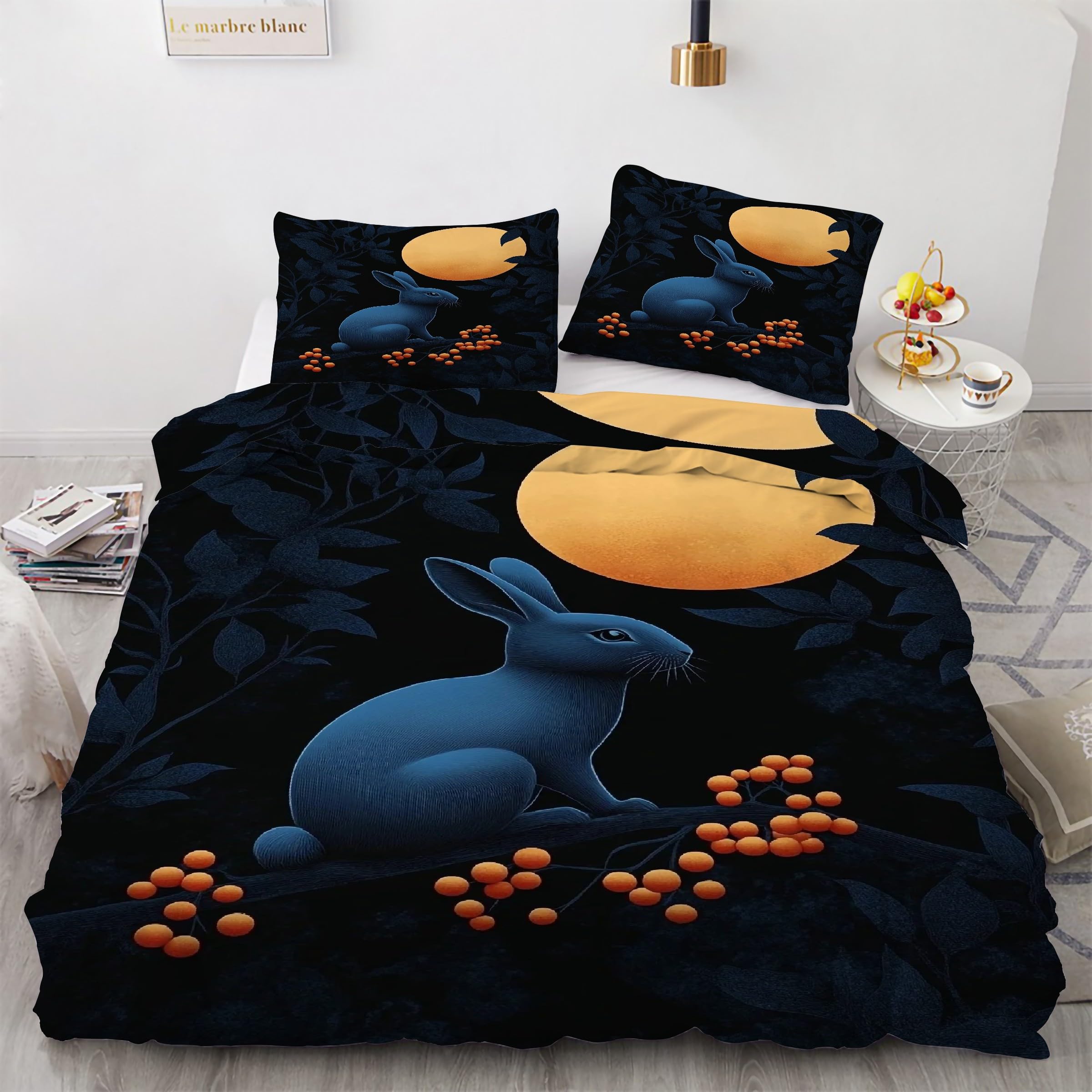 Housse de couette 240 x 260 lapin pour une chambre cosy et poétique
