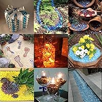 Vista 6 de Cuentas de vidrio de fuego de 19 libras para hoguera de 1/2 pulgada, rocas de vidrio templado negro ónix