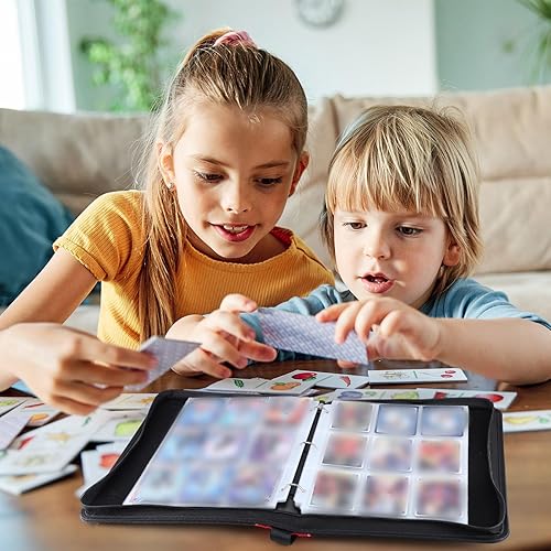 Miniatura 6 de Sinload 5 carpetas de 9 bolsillos para tarjetas intercambiables, 900 carpetas de bolsillo de doble cara, expandible para álbumes de intercambio para