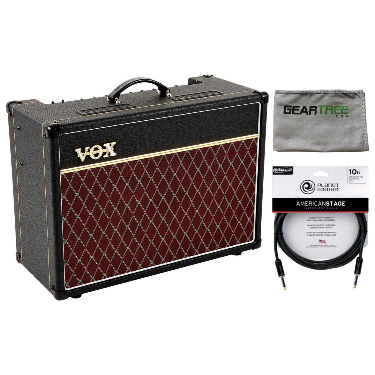 Vox AC15C1X AC15 Custom Series Guitar Combo Amp (with Blue Alnico Speaker) w/Cl