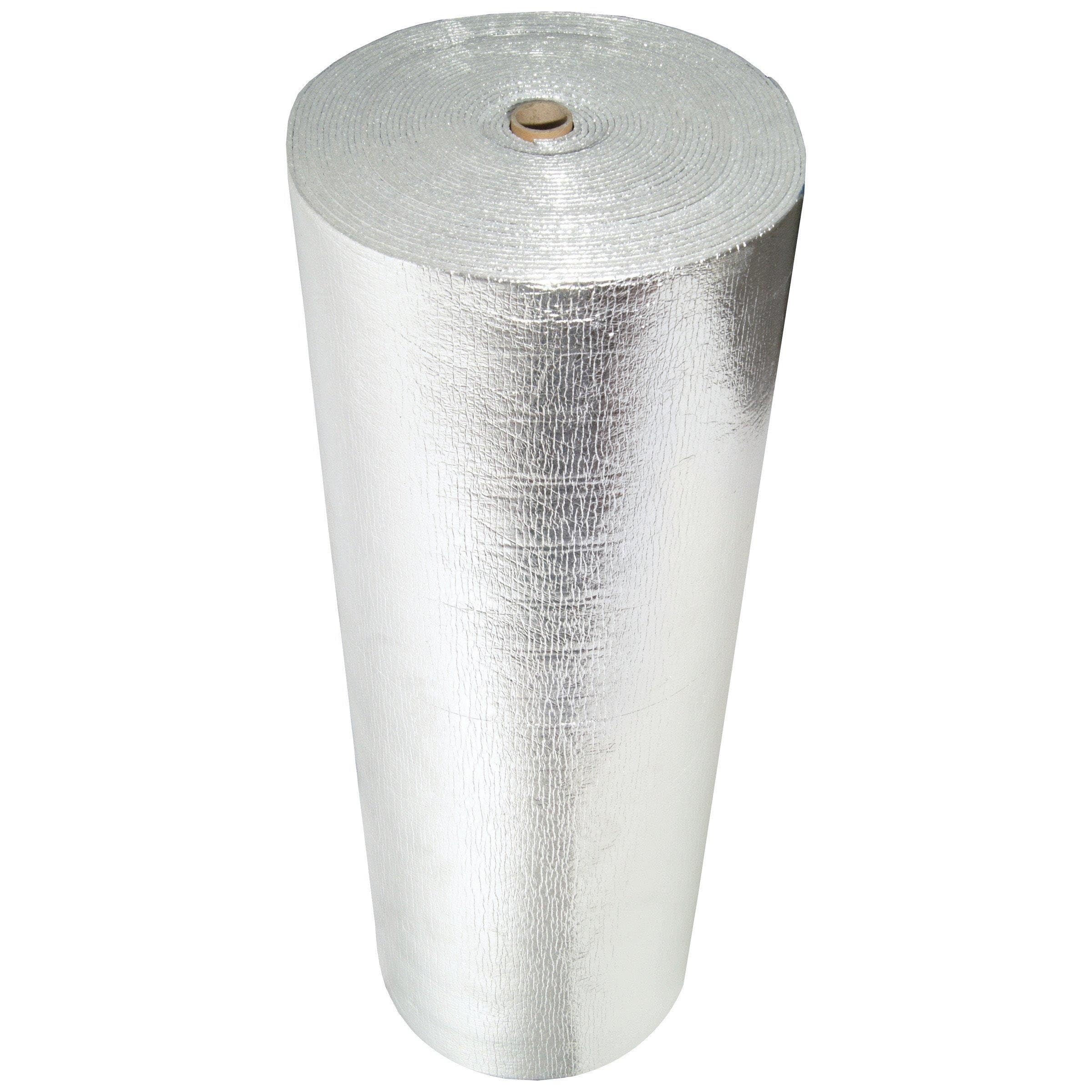 FD PLUS Heizkörper Reflexionsfolie 12,5 m x 1,2 m , 5 mm dick, doppelseitige Dämmfolie aus Alu, EPE, Thermofolie, Isoliermatte für Wandisolierung, Kälteschutz (15m² ( 12,5m x 1,2m ))