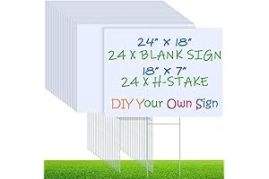Blank Yard Signs with Stakes 18x24: Essential for Yard Sales, Graduations, and Political Campaigns