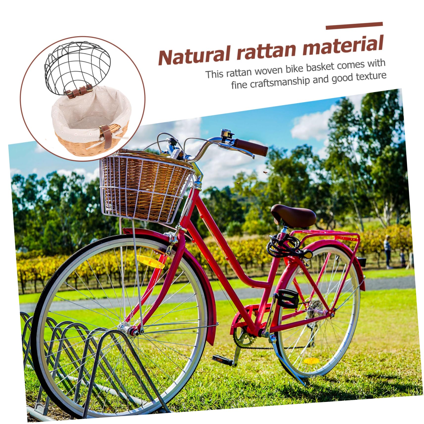 BESPORTBLE Removable Bike Frame Bag for Pets Easy Install Front Carrier Basket Quick Release Handlebar Mount Strong Load Bearing Versatile Use for Food Pets Stylish Bike Decoration