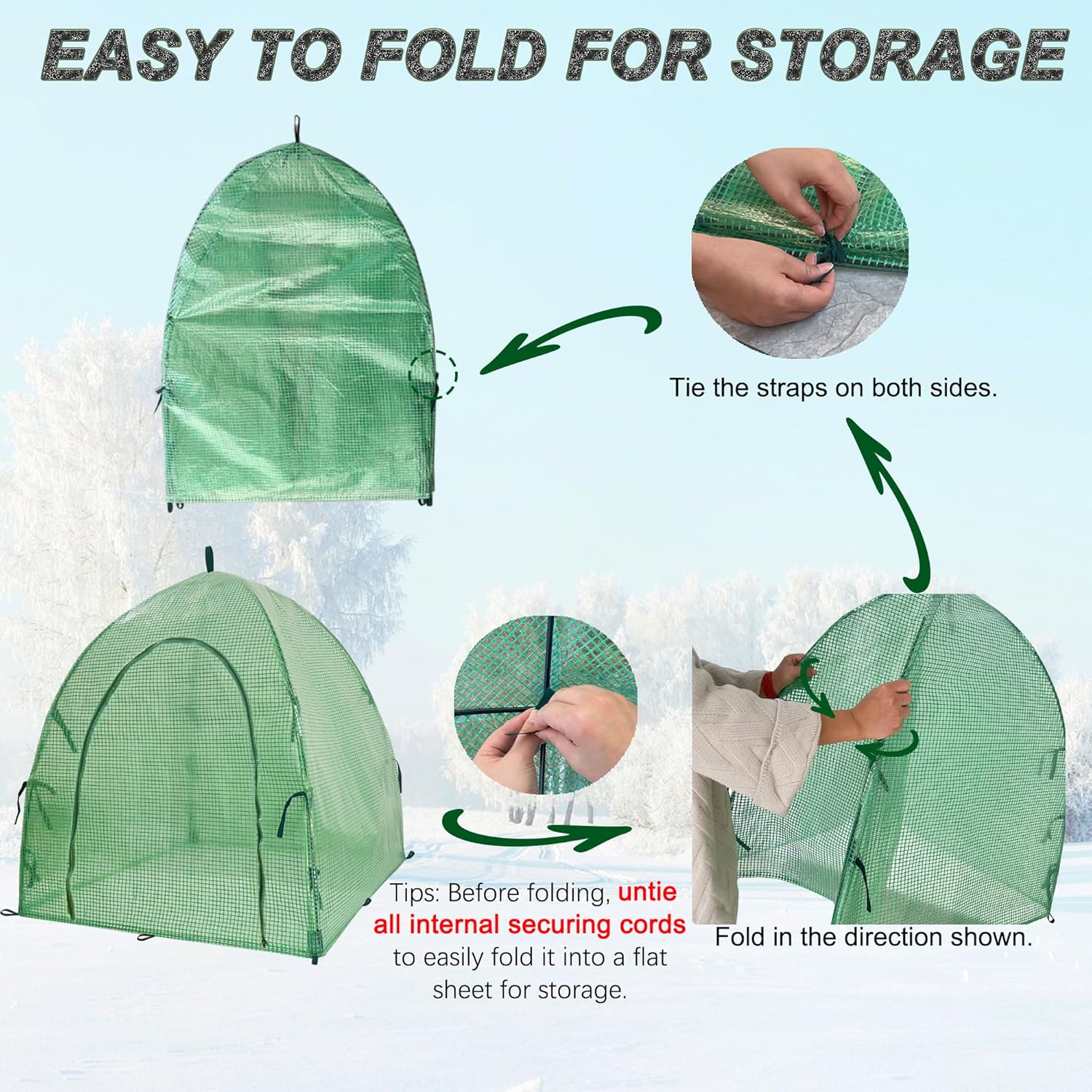 50″*50″*40″ Winter Plant Warm Covers - Raised Bed Cover, Garden Row Accelerator, Warm Tent Freeze Protection Humidity Domes for Germination, Seedling Propagation Protecting Plants from Animals 2PCS