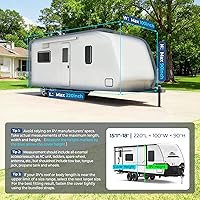 Vista 4 de RVMasking - Funda para remolque de viaje de RV de 22-24 pies, cubierta de cámper de 7 capas extra gruesa impermeable y resistente al viento