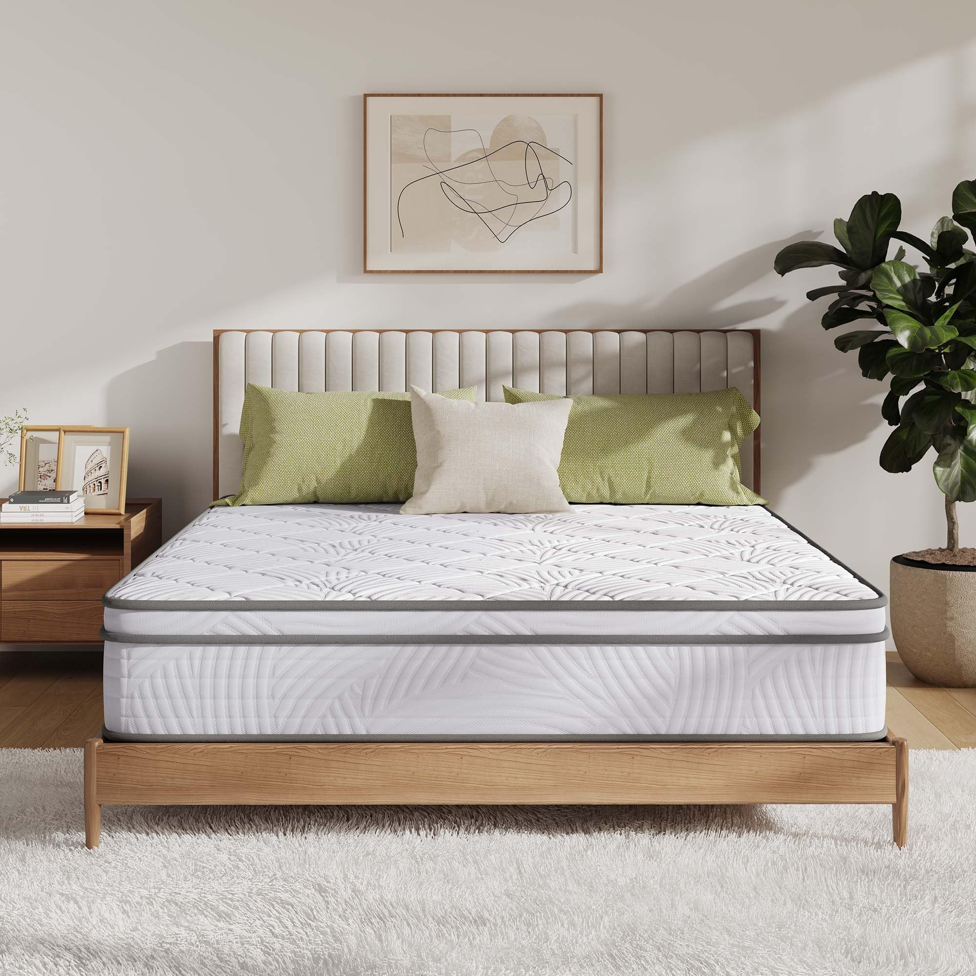 Novilla 10 inch Twin Mattress, Hybrid Mattress Twin Size with Comfortable Foam & Individually Pocket Spring, Mattresses in a Box for Back Pain Relief & Support, Certipur-Us CertifiedOEKO-TEX STANDARD 100