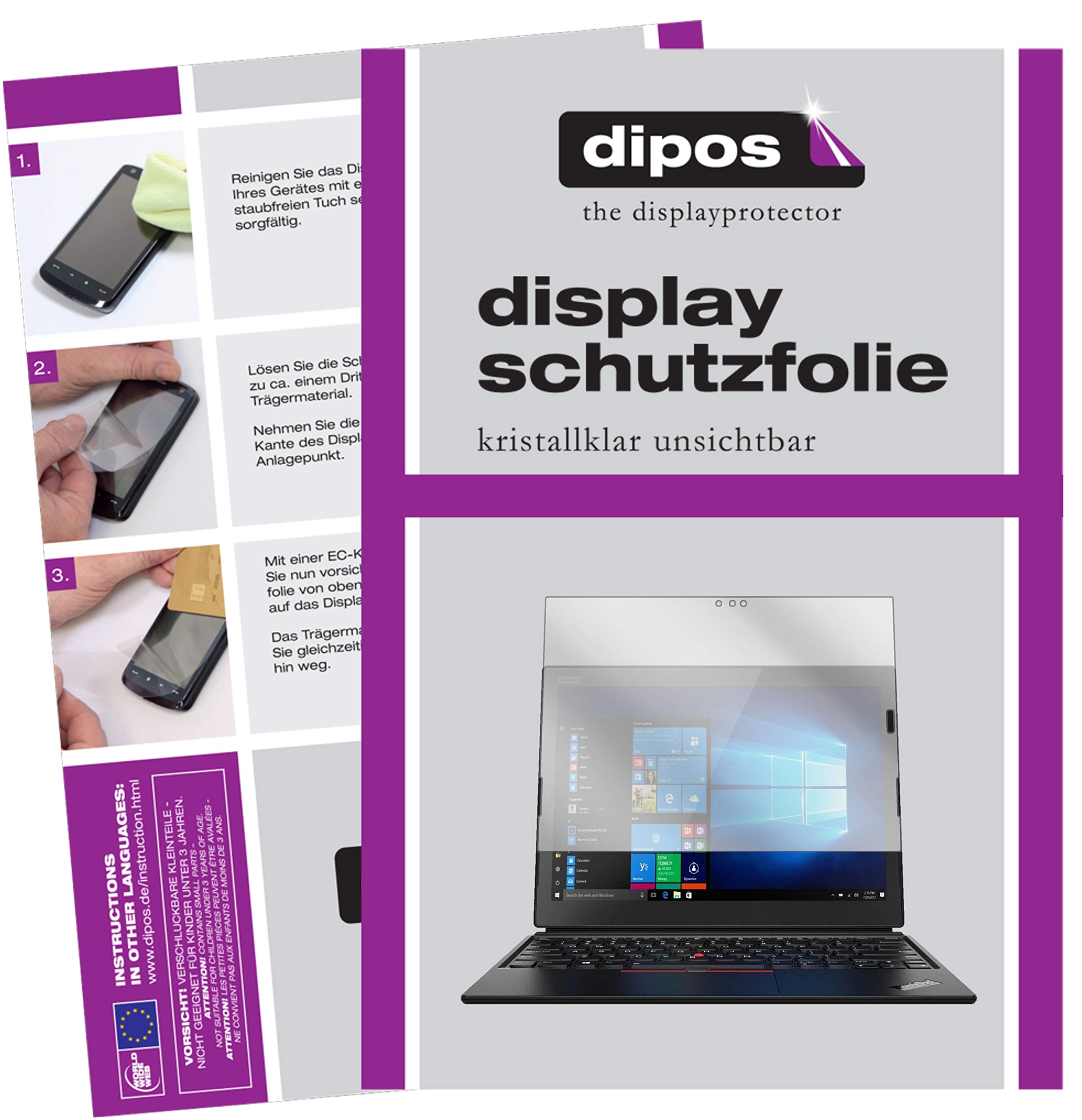 2x Pellicola Protettiva per Lenovo ThinkPad X1 2-in-1 Gen 10