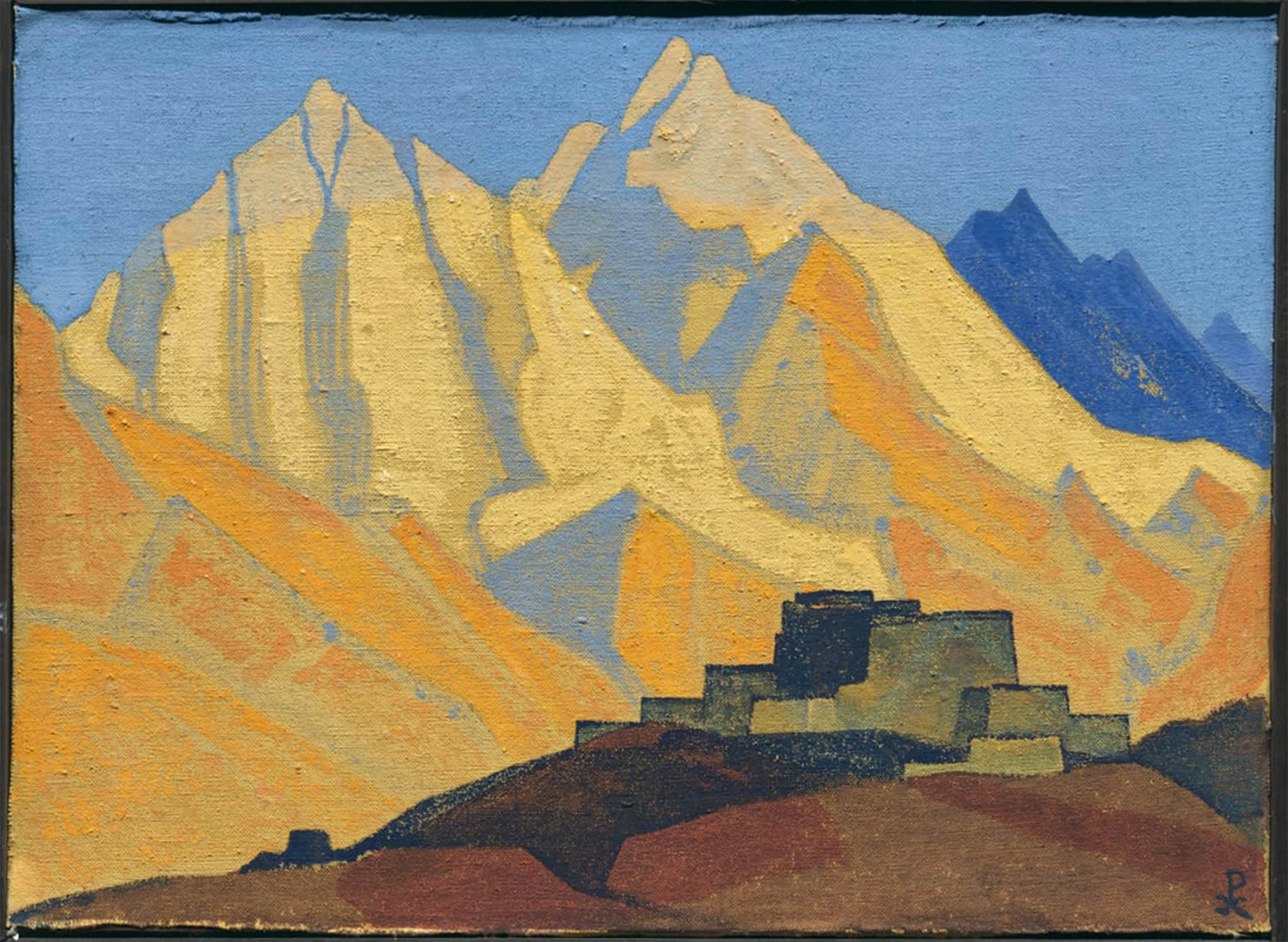 ARTXLXXBN Famous Painting Art Wall Decor Abstract Art Picture Sacred Himalayas by Nicholas Roerich Animal Pictures for Home Decor 60x90cm