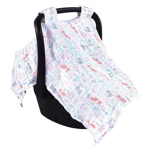 Miniatura 3 de Hudson Baby muselina de algodón toldo de asiento de automóvil, talla única , Azteca