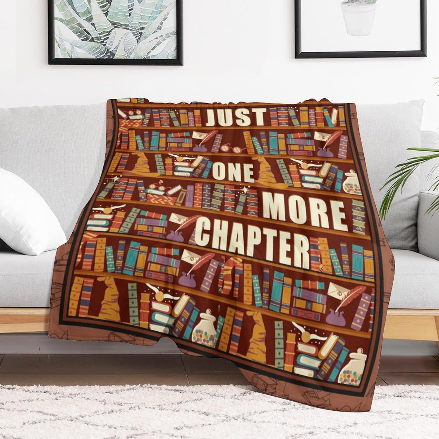 Book Lover Gifts for Women Blanket - Reading Blanket for Women, Reading Gifts for Book Lovers, Books Club Gift for Readers Bookish Bookworm, Christmas Birthday Gift for Books Lover, 60"x50" - Image 3