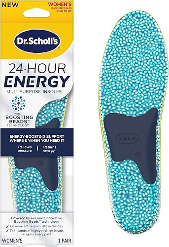 Dr. Scholl's Plantillas multiusos energéticas las 24 horas, devuelven energía con cada paso, alivia la presión del pie y los pies cansados y disponible en Yaxa Venezuela