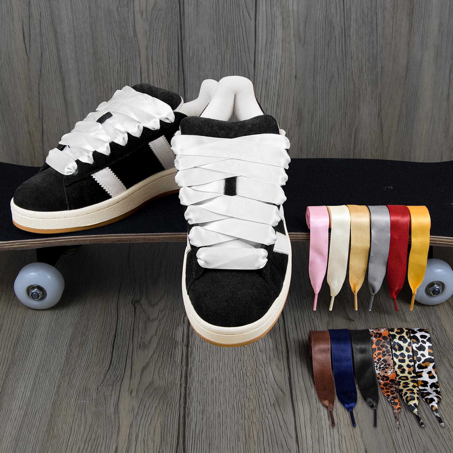 Amazon.com: Endoto 2CM Ribbon Laces for Adidas Samba Shoes Wide