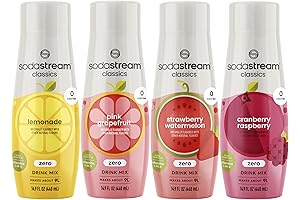 Sodastream Variety Pack Drink Mixes in Pink Grapefruit, Lemon-Lime, Fruit Punch, and Cola