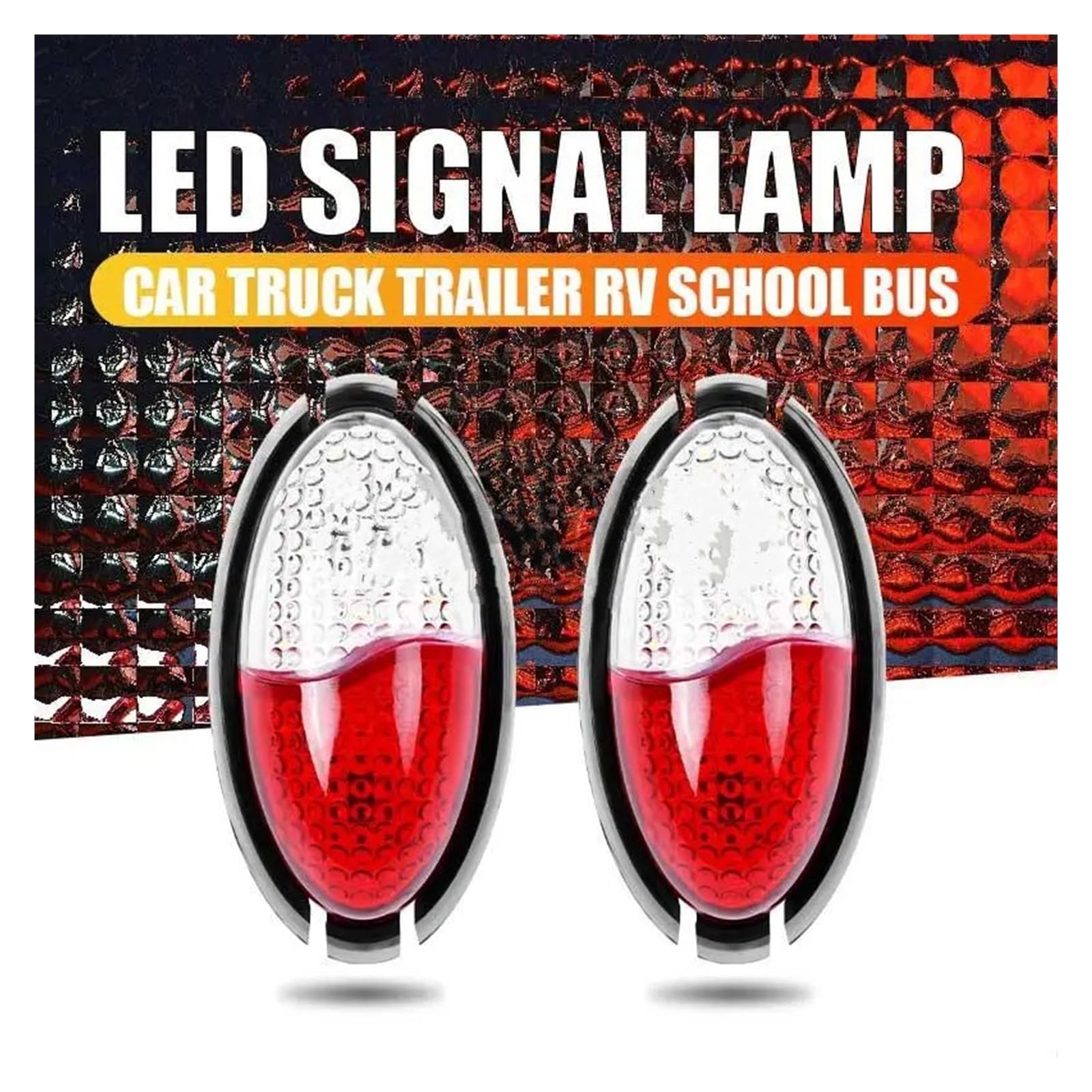 Luces Traseras Luces LED De Posición Lateral De 10-30V Indicadores De Luz Señal De Coche Freno Lámpara Trasera De Advertencia Luces De Liquidación De Camión Automotive Piloto Trasero ( Tamaño : 10pcs
