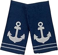 Vista 42 de Serafina Home Toallas de baño para dedos con tortugas: toallas de verano náuticas suaves y absorbentes para invitados con decoración de tortuga azul