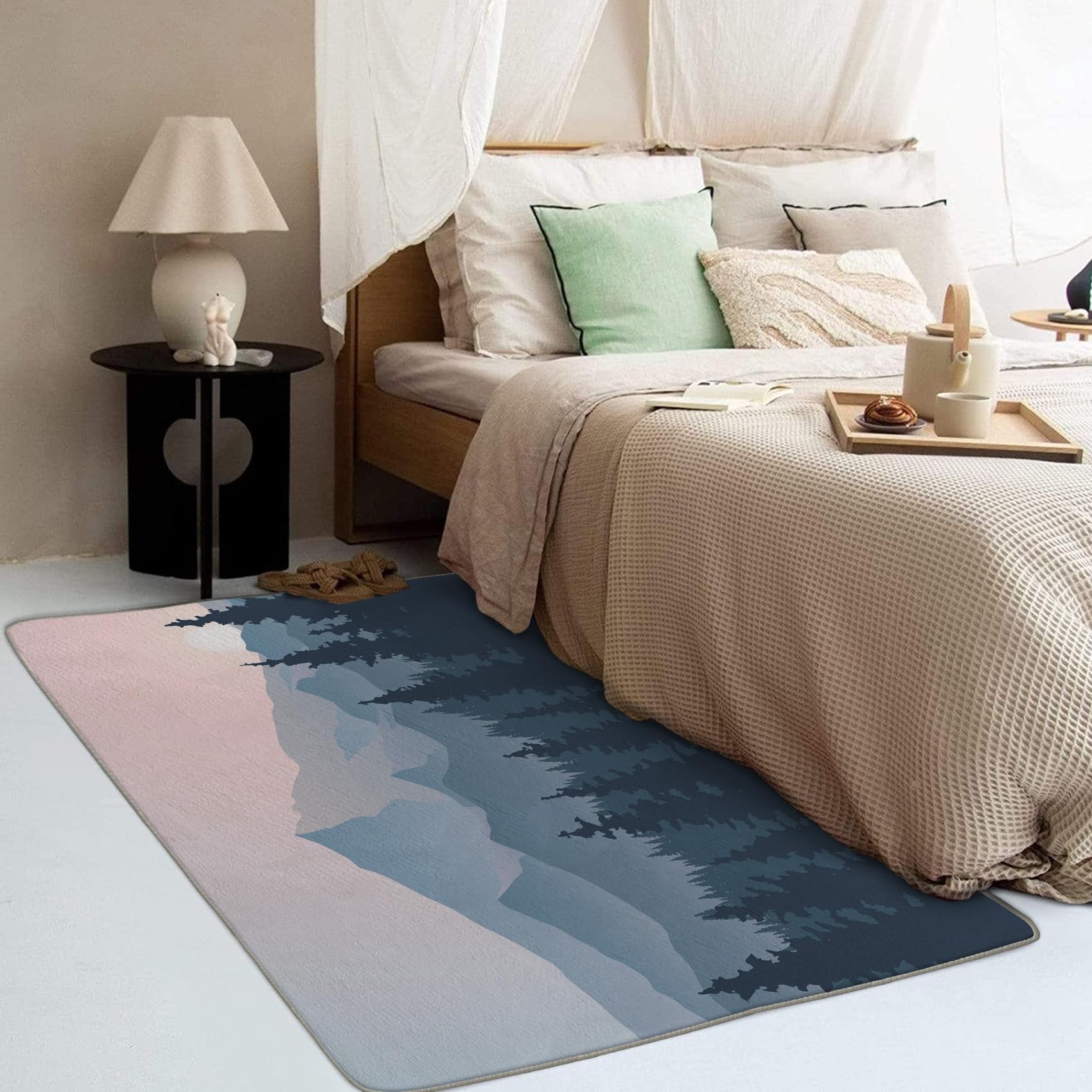 Amazon.com: ZDABAOEC Forest Mountain Rug, 5x8 Rug, Scenery