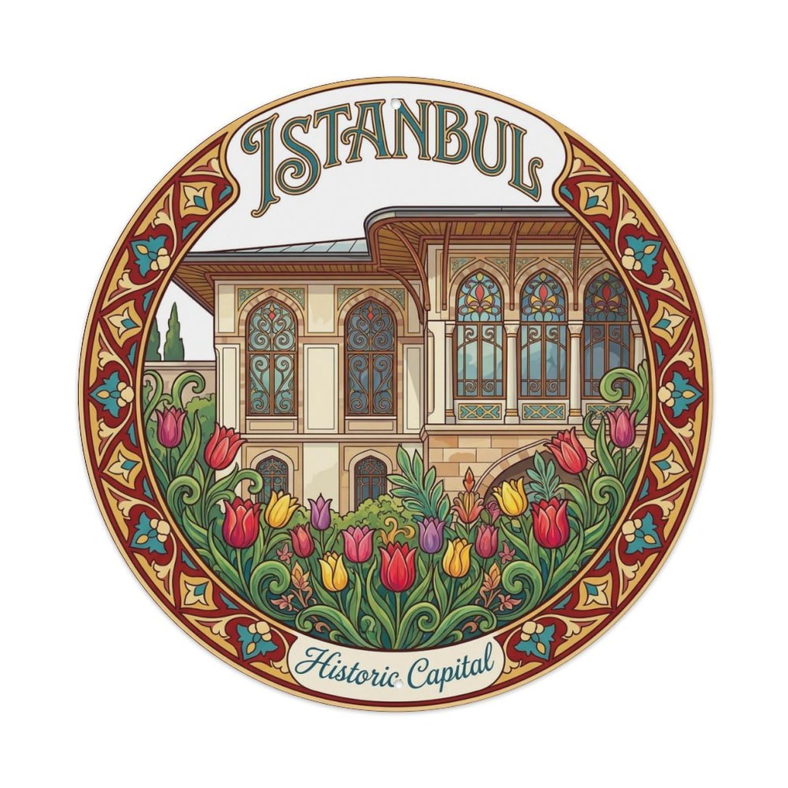 Vintage Travel Istanbul Turkey Dream Vintage Metal Tin Sign Plaque Wall Decor for Cafe, Club Bar, Office, Garden Metal Poster 8x8Inch