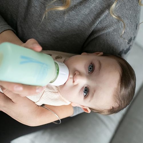 Miniatura 7 de Dr. Brown's Natural Flow - Biberón de vidrio estrecho con opciones anticólicos y opciones de flujo natural + fundas para biberones de vidrio, 100%