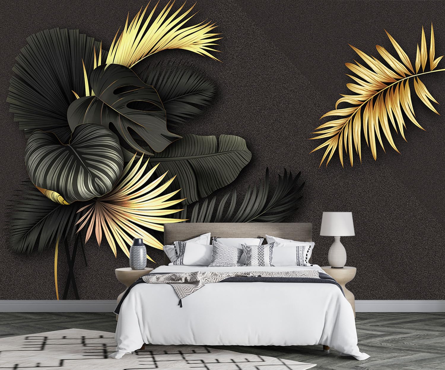 Europäische 3D Fototapete Mystic Style - 350x256cm Schwarz Vliestapete