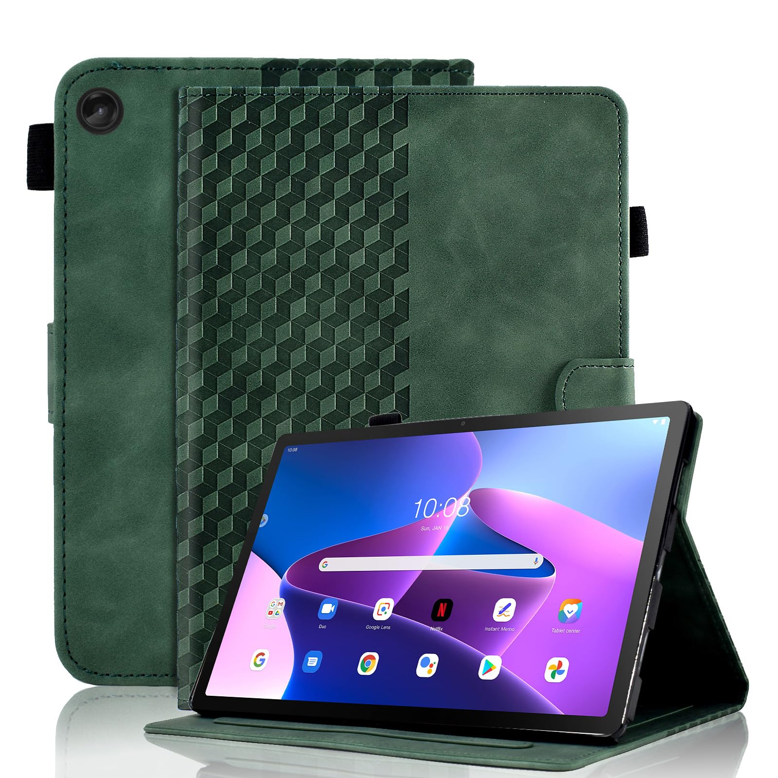 Case for Honor Pad X8a 11 Inch Tablet 2024 Protective Case Premium Leather Folio Smart Case with Auto Sleep/Wake Pen Holder Card Slot for Honor Pad X8a- Dark Green — view 16