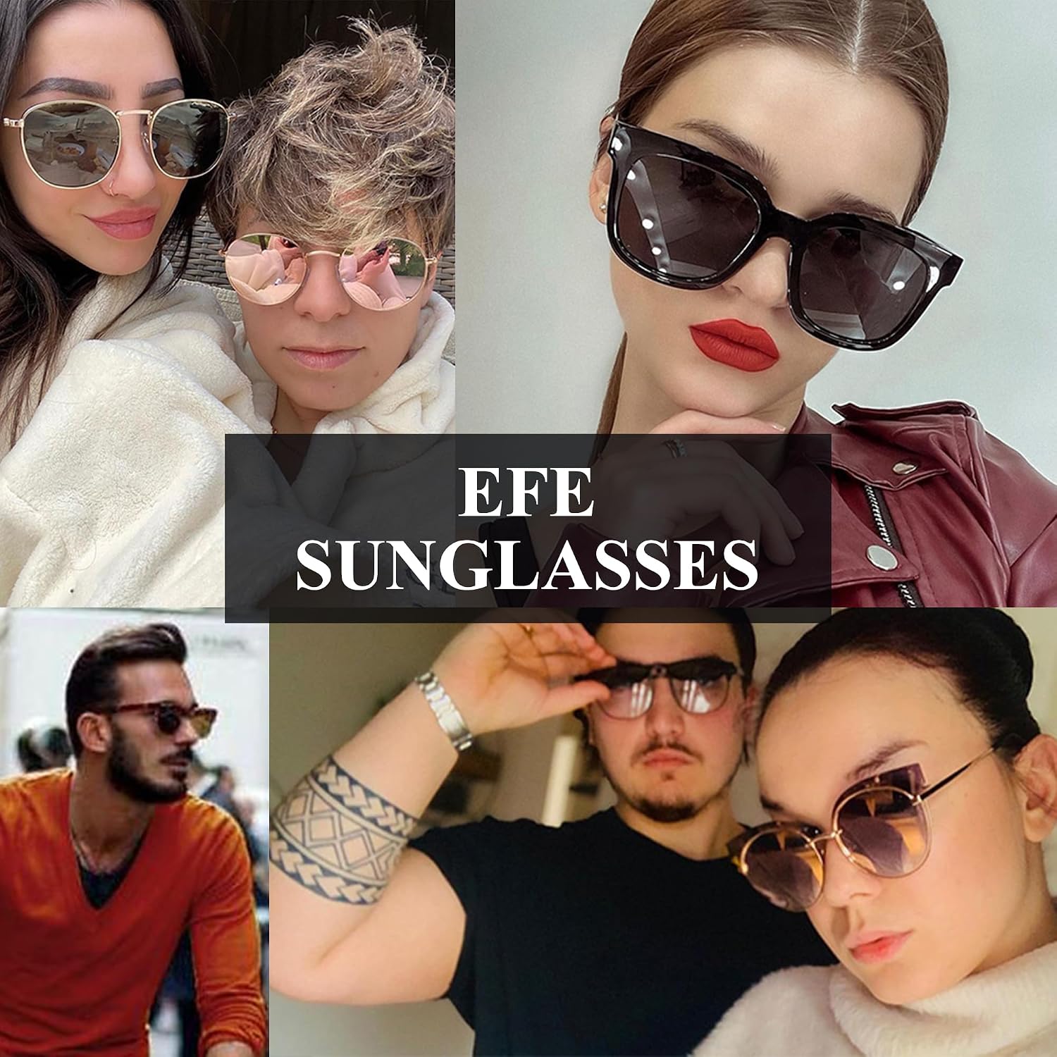 Sunglasses for Women men Retro Driving Glasses 90’s Vintage Fashion UV400 Protection Black Retro Sun Glasses