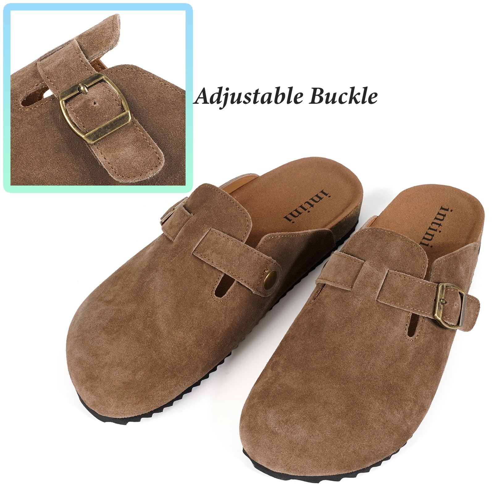 Sabot Donna Ciabatte Uomo Chiuse con Comodo Pantofole in Pelle Scarpe da Giardino Traspirante Sandali Ciabatta 36-46