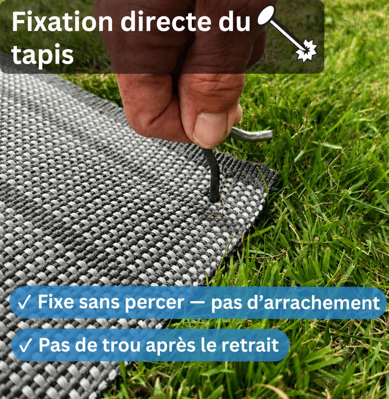 JOLAX Alfombra para Avance y Toldo Camping Exterior (Antracita, 250x400 cm)