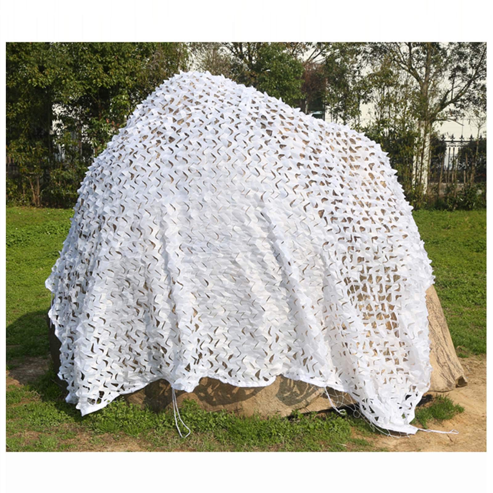 Rete Mimetica Bianca, da Giardino, da Spiaggia, Militare, Leggera e Resistente, utilizzata for Caccia, tiro, Decorazione di Sfondo, coperture for Auto(4x10m)