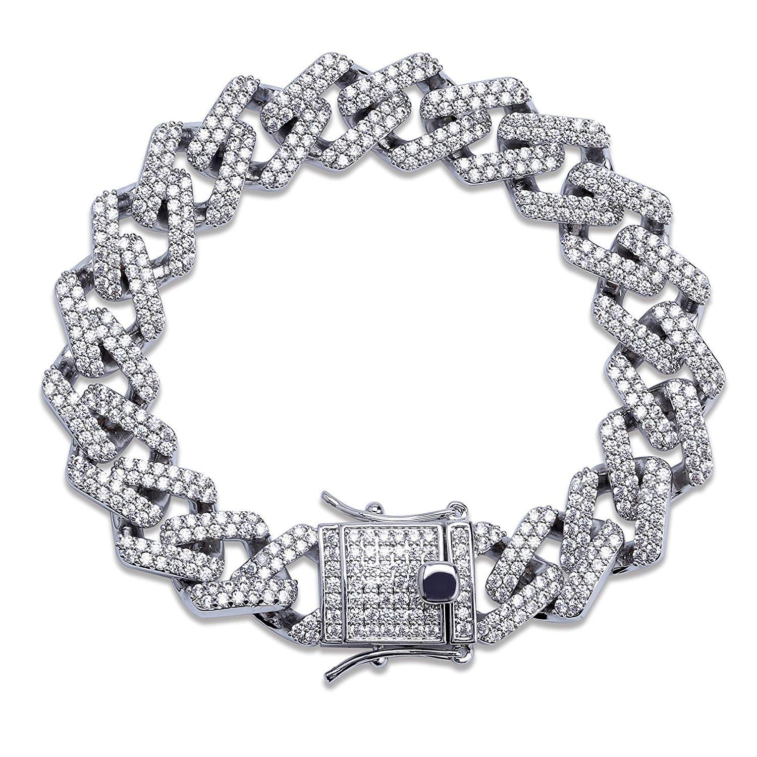 See full amazon price history chart for Zivom Curb Cuban Brass Cubic Zirconia Hip Hop Links Silver Rhinestone Bracelet for Men (Silver) Zivom Curb Cuban Brass Cubic Zirconia Hip Hop Links Silver Rhinestone Bracelet for Men (Silver) (B084TMTD7R) Amazon Price History, Amazon Price Tracker
