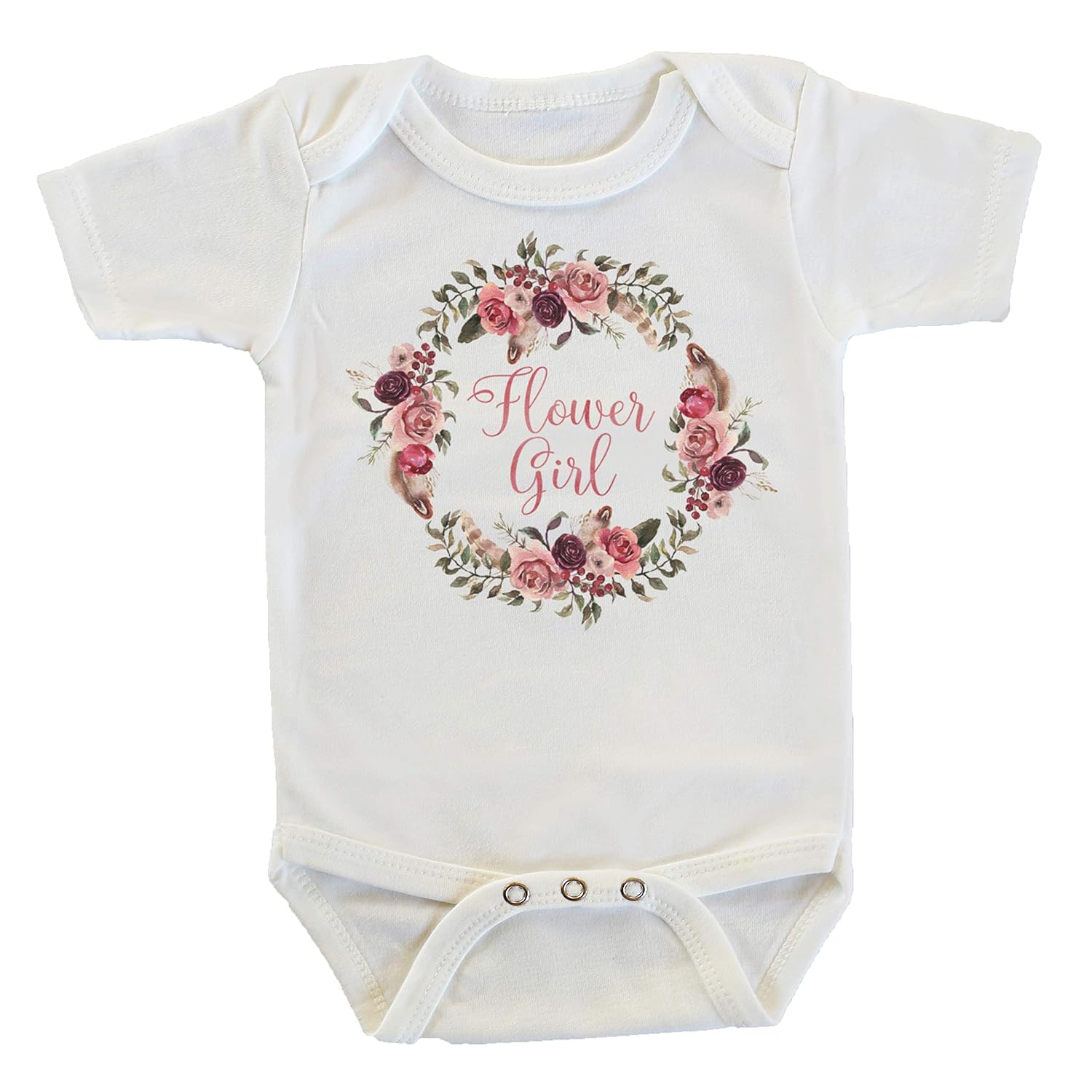 Flower Girl Wreath Onesie®, Wedding Onesie, Bridal Shower