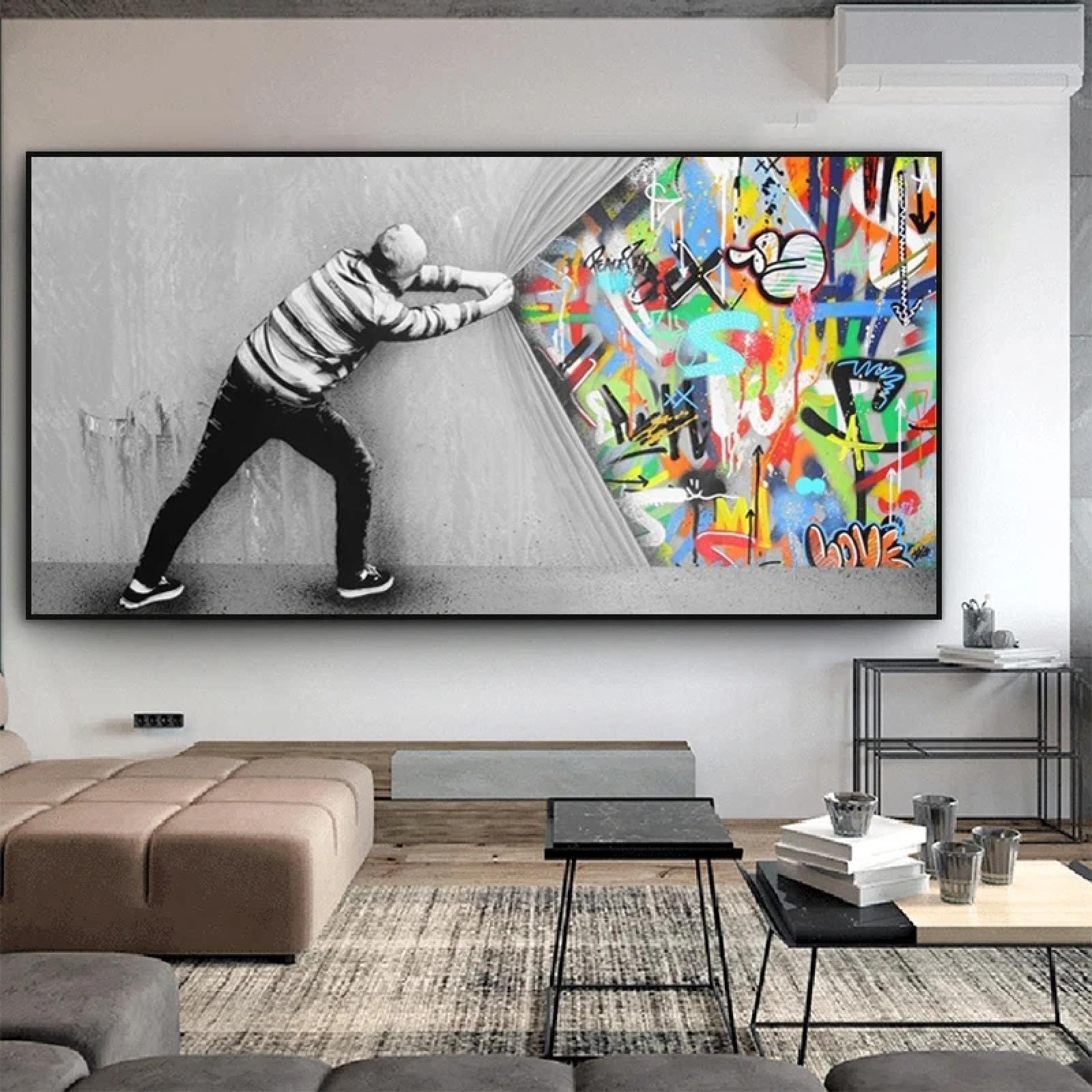 Impressions sur toile graffiti haut de gamme 40x80cm dsdsgog - 8