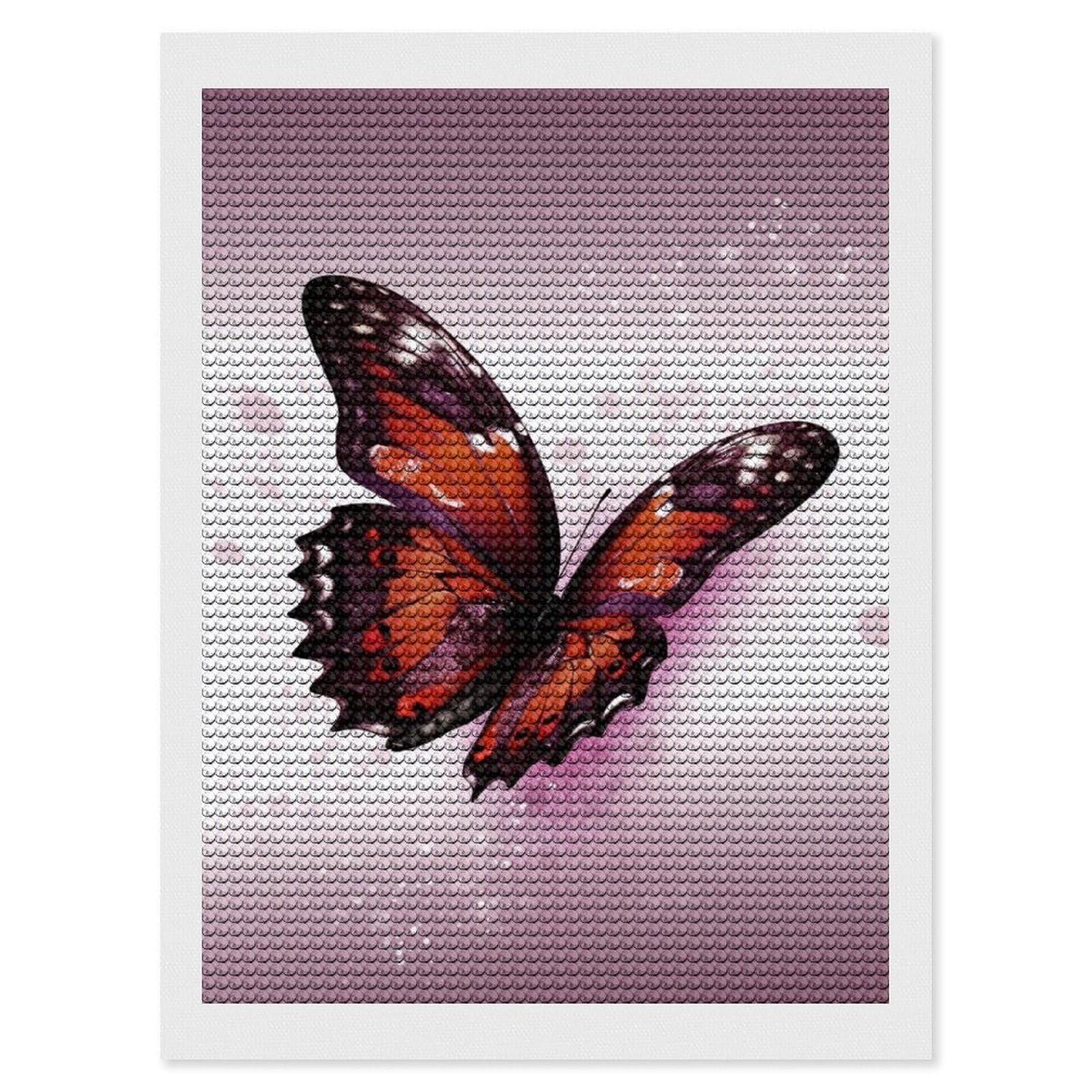 FodPand Diamond Art Kits for Adults, 5D Aurora Diamond Painting Kits for Beginners, Butterfly DIY Full Drill Dots Gem Art Paint Crafts for Home Wall Decor 12"x16"
