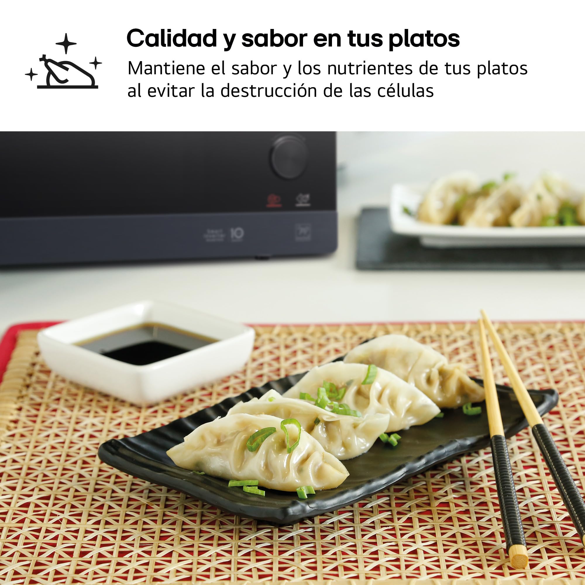 LG MH6565CPW Microonde con Grill e Display Digitale, 25 Litri e 1000 W, Microonde LG con Smart Inverter e EasyClean, Mantiene Sapore e Nutrienti, Nero