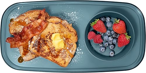 Miniatura 1 de madesmart Dipware - Bandeja pequeña reutilizable para aperitivos y aperitivos, plato pequeño apto para alimentos con cuenco de inmersión extraíble,