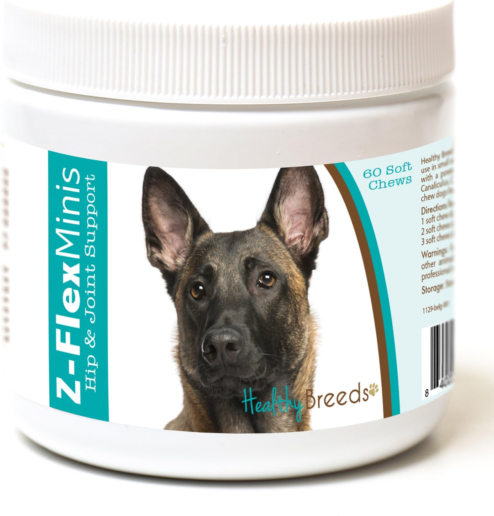 Healthy Breeds Belgian Malinois Z-Flex Minis Hip and Joint Support Soft Chews 60 Count