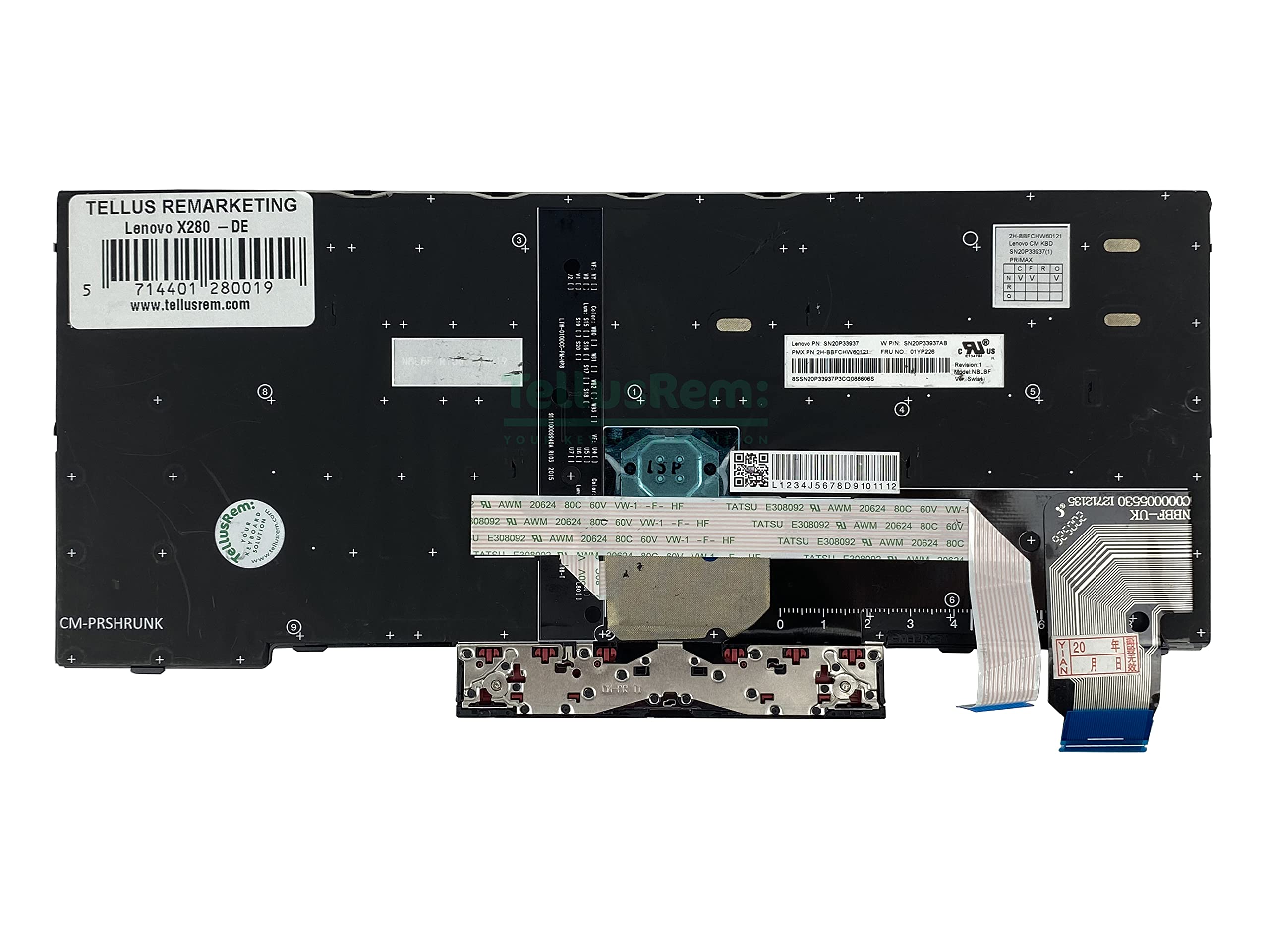 ersatztastatur US International Hintergrundbeleuchtung für Lenovo Thinkpad T490s T495s