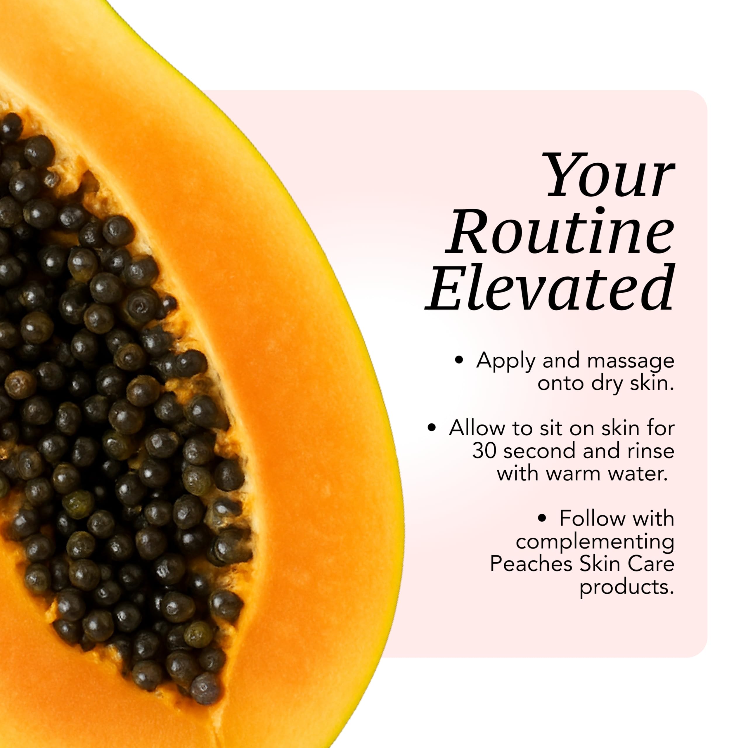 Peaches Perfecting Polish Vegan Face Exfoliator with Papain, 4 oz