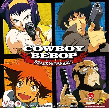 Japanime Games Cowboy Bebop Space Serenade | from The Creator of Harmonies | Cooperate to Take Down Vicious | 1-4 Players | Ages 14+ | 30-90 Min Play Time