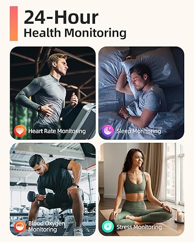 Miniatura 4 de Parsonver Reloj inteligente de natación, rastreador de fitness, 5 ATM, impermeable, con frecuencia cardíaca 247, oxígeno en sangremonitor de sueño,