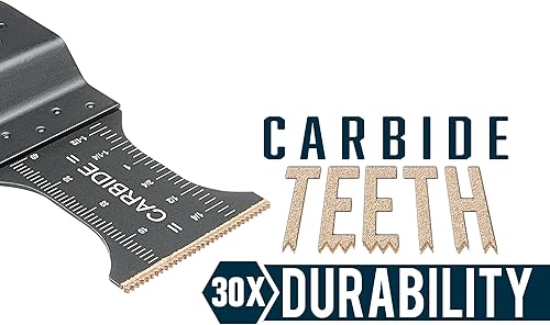 Miniatura 2 de Genesis GAMT541C Universal Quick-Fit 1 38" Carburo Oscilante Multi-Herramienta de Liberación Rápida Cuchilla de corte al ras