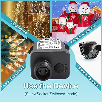 24V 6W String Lights Indoor-Outdoor Power Adapter for CZJUTAI JT-EL/FC-24V6W /4.5W /3.6W-IP20 Christmas Lighting, with Multifunction Control Button (ScrewSocket(Switched-mode) 24V6W 1 PCS) [W460]