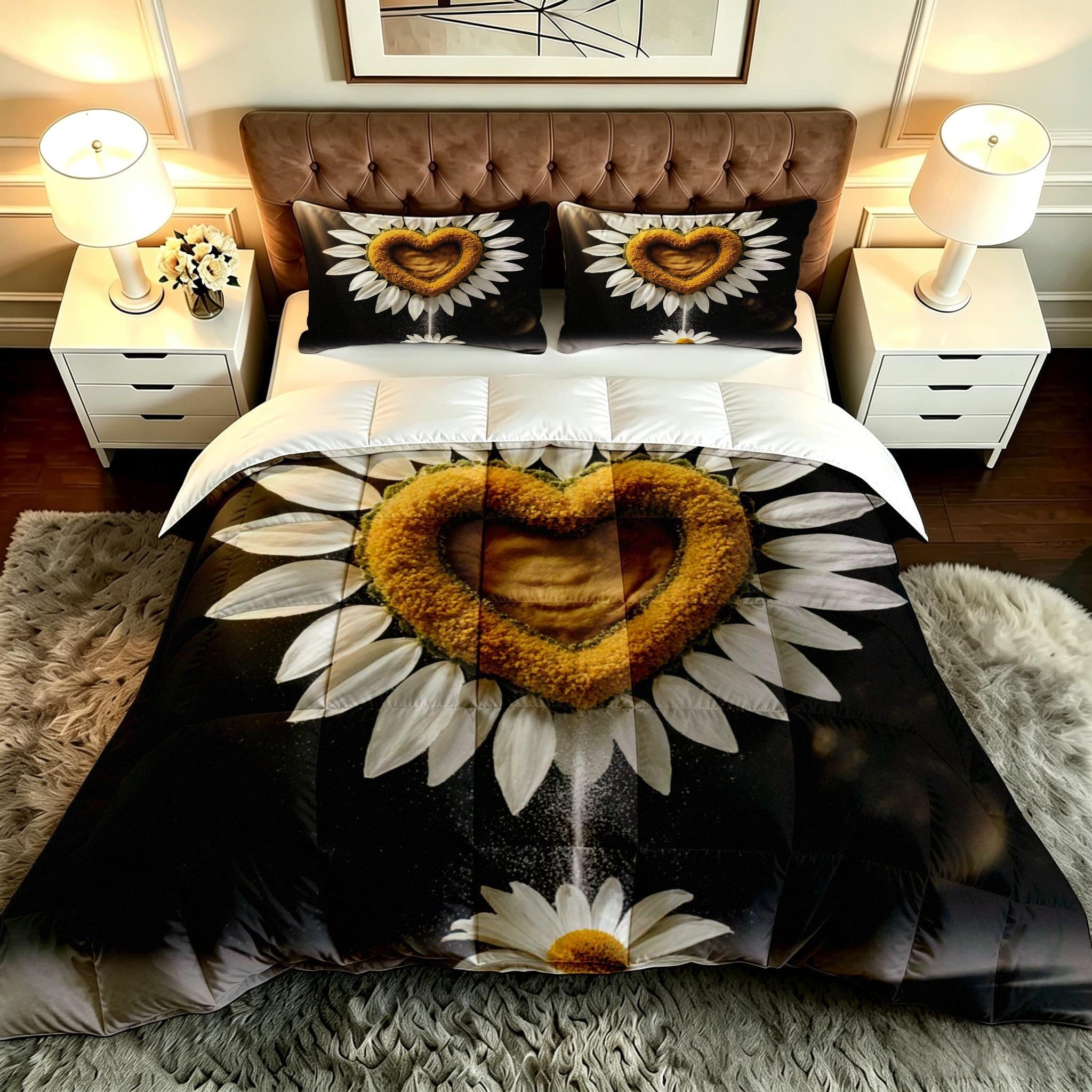 Funda nórdica de flores 220x240 ligera para un dormitorio principal acogedor y primaveral