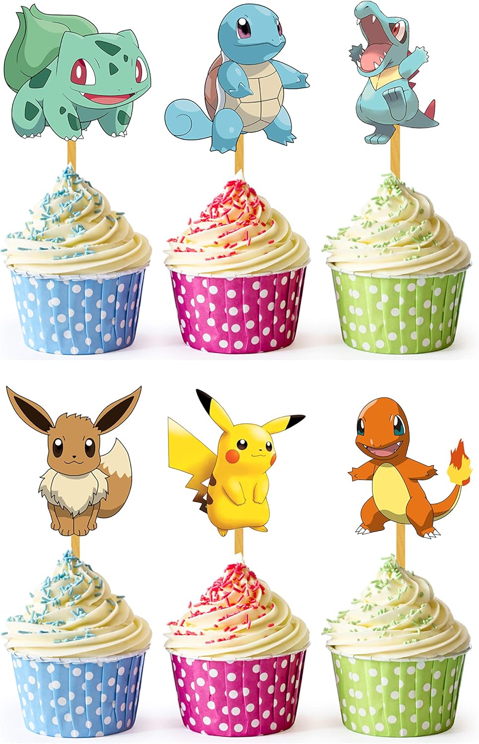 24 Pokemon Cupcake Toppers